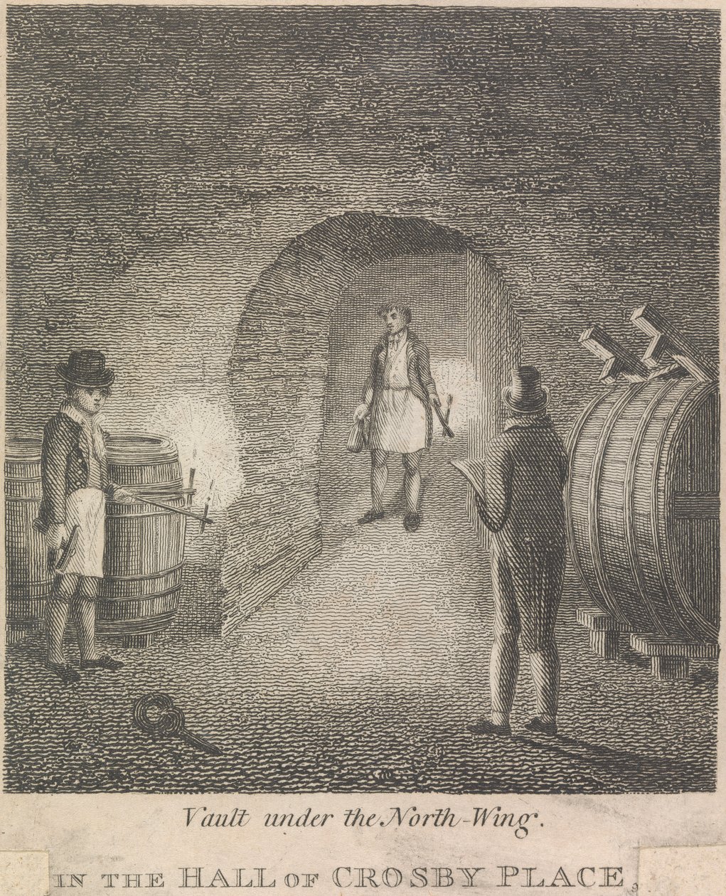 Gewölbe unter dem Nordflügel in der Halle von Crosby Place; Seite 81 (Band Eins) von Unknown artist