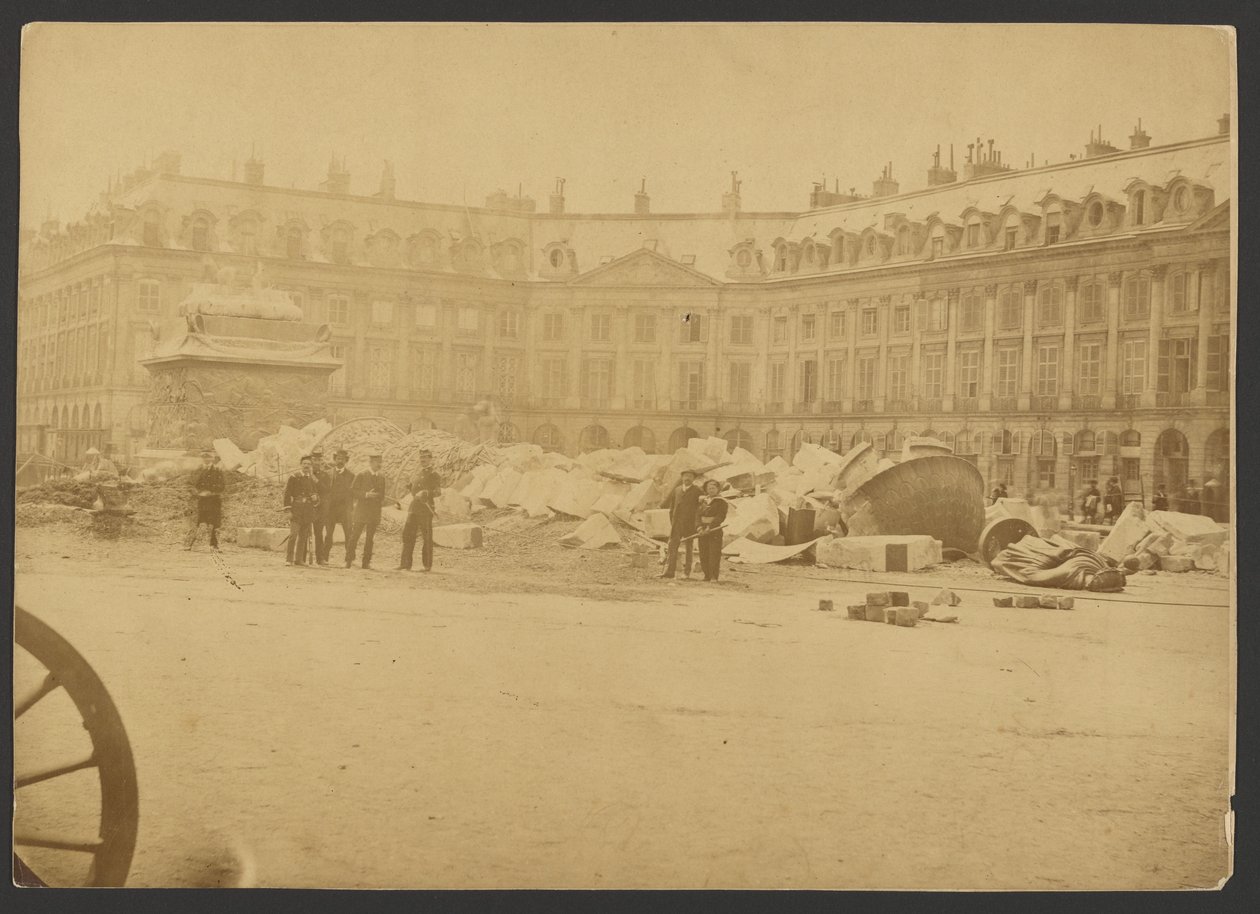 Vendôme-Säule in Trümmern von Unknown artist