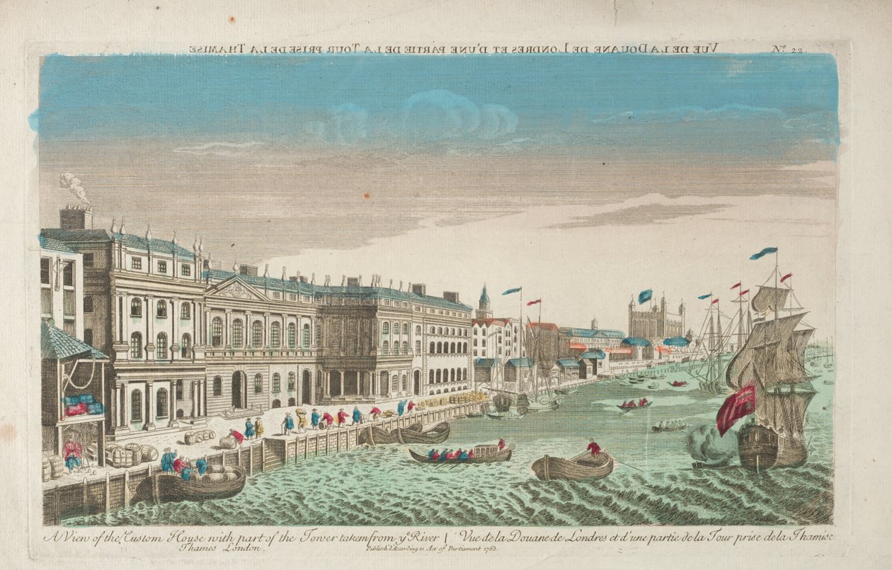 Ansicht des Zollhauses und der Douana von London von Unknown artist