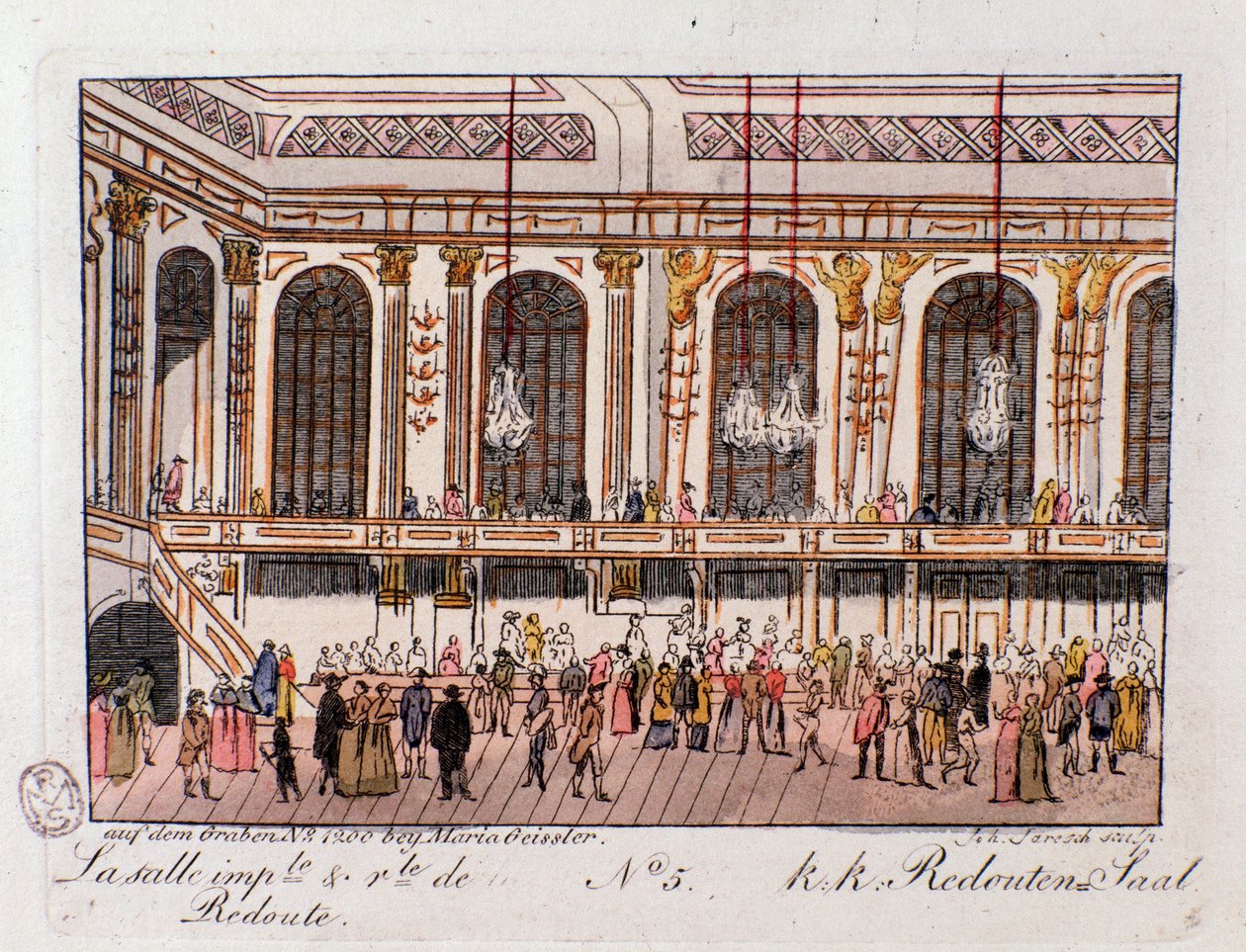 Ansicht des Kaiserlichen und Königlichen Redoutensaals in Wien von Unknown artist