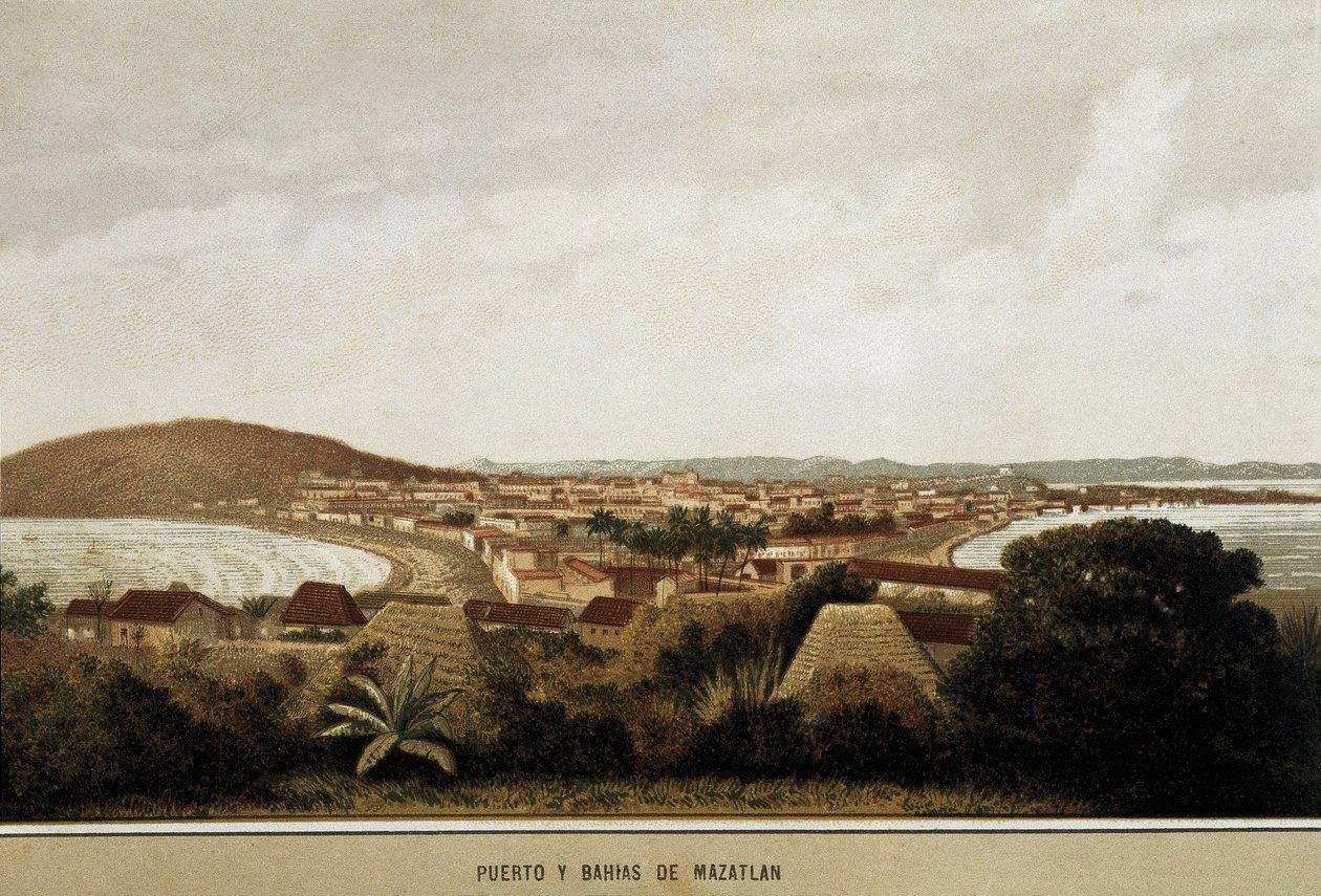 Blick auf die Stadt Mazatlan an der Pazifikküste, Mexiko von Unknown artist