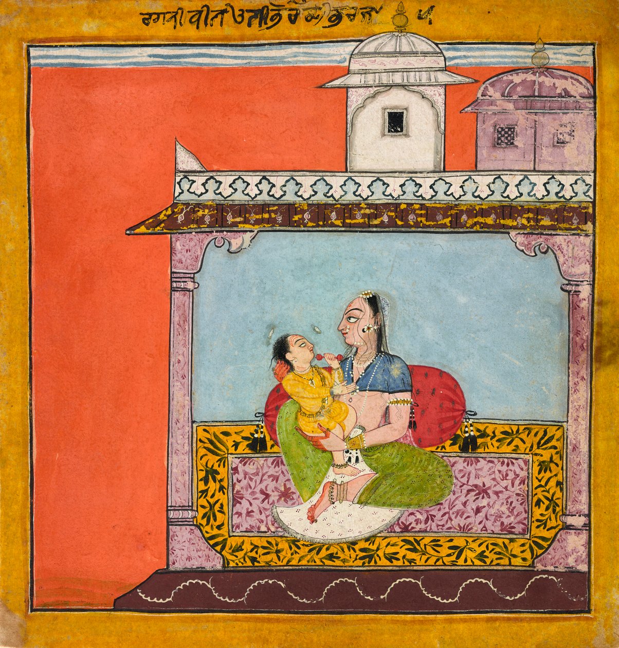 Vilaval Ragini, aus einem Ragamala von Unknown artist
