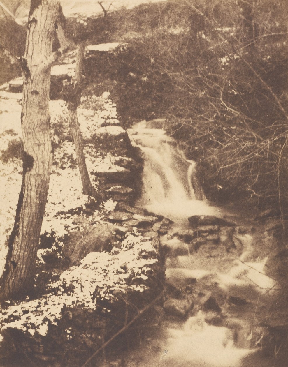[Winterlandschaft mit Wasserfall und Bach] von Unknown artist