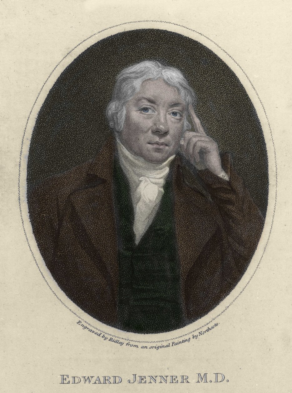 Porträt von Edward Jenner (1749-1823), englischer Arzt, Entdecker der Immunität gegen Pocken. von Unknown artist