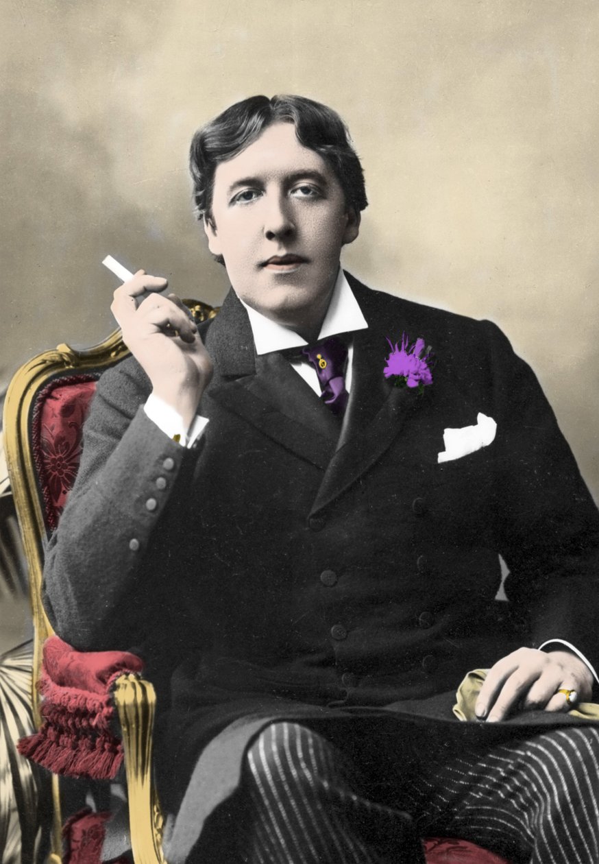 Porträt des Schriftstellers Oscar Wilde. Fotografie des 19. Jahrhunderts von Unknown artist