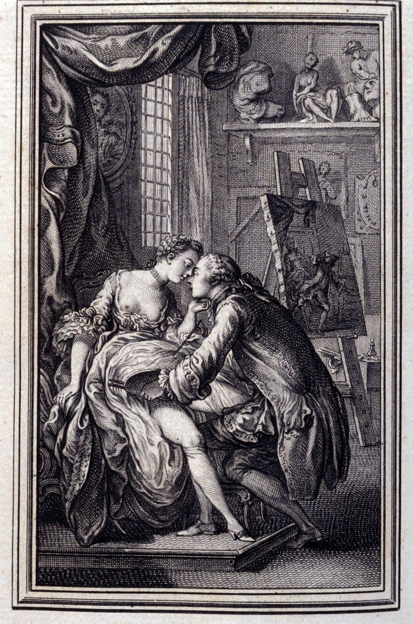 Der Tisch - in „Erzählungen und neue Verse“ von Jean La Fontaine, 1762 von Unknown artist