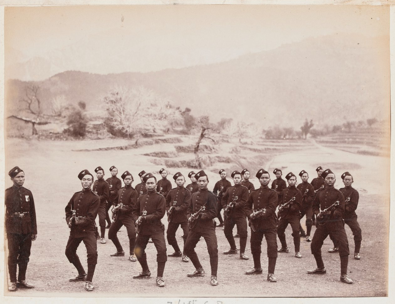 Ein Detachement des 4. Gurkha (Gewehr) Regiments von Unknown photographer