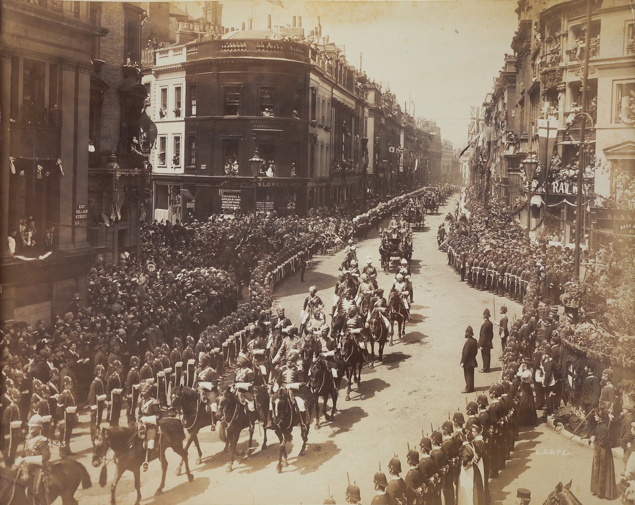Indische Kavallerie bei der Parade während der Diamantjubiläumsfeierlichkeiten von Unknown photographer