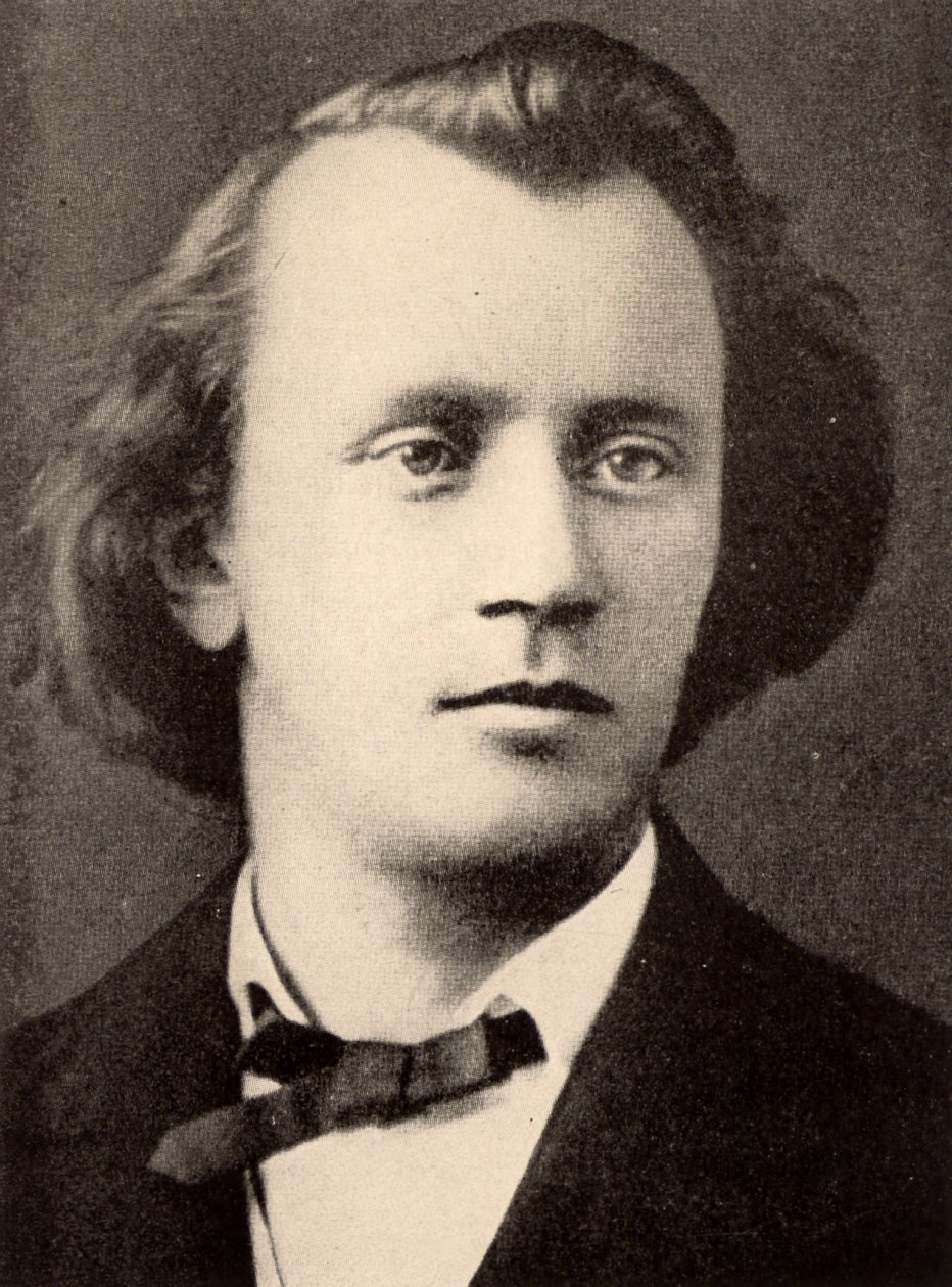 Johannes Brahms (1833-1897) deutscher Komponist, Halbton 1866 von Unknown photographer