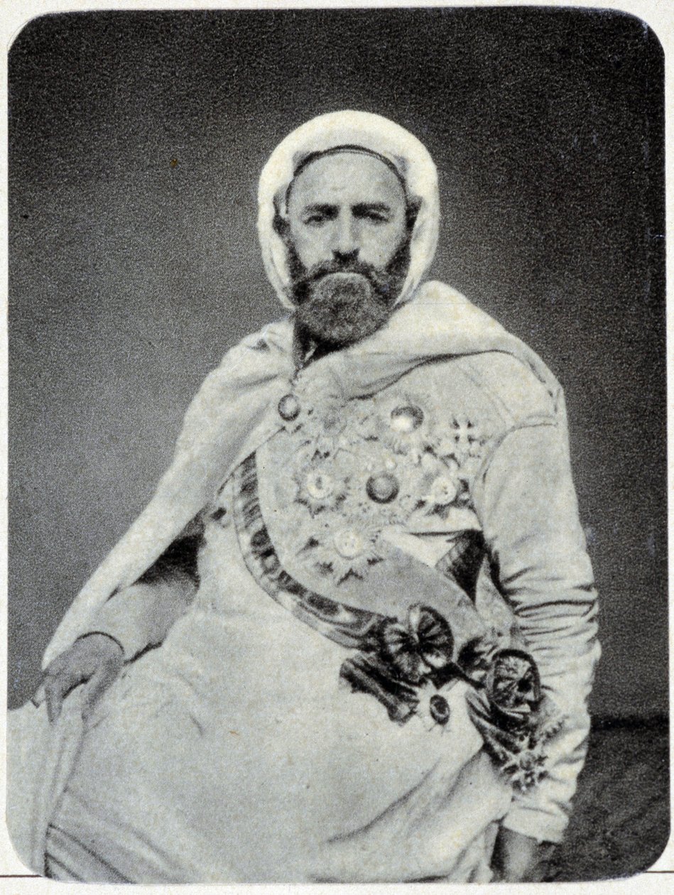 Porträt von Abd-el-Kader im Jahr 1875 - Fotografie von Unknown photographer