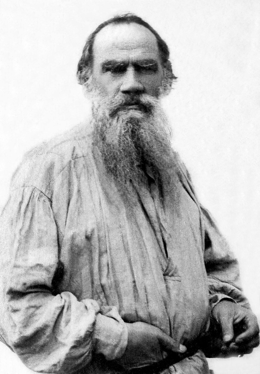 Porträt von Leo Tolstoi (1828-1910), russischer Schriftsteller. von Unknown photographer