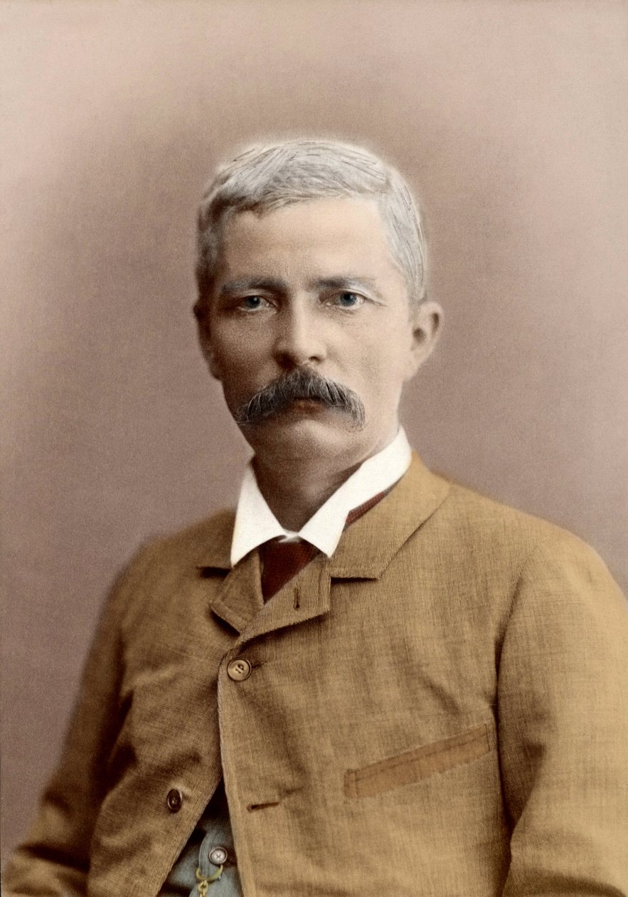 Porträt von Sir Henry Morton Stanley (geboren John Rowlands) (1841-1904), walisischer Journalist und Entdecker. Spätere Kolorierung von Unknown photographer