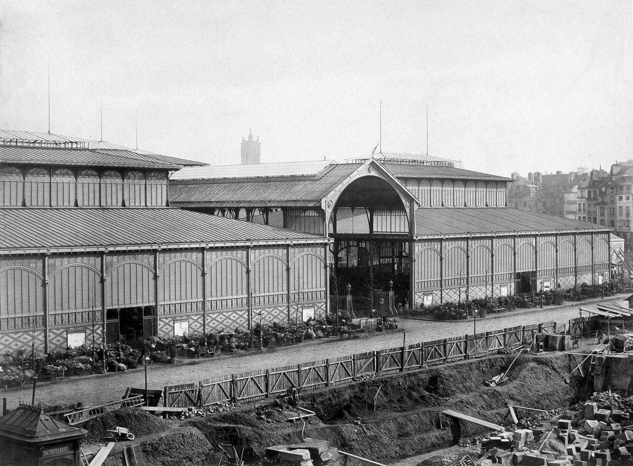 Der zentrale Markt von Paris (Balard-Pavillons), spätes 19. Jahrhundert von Unknown photographer