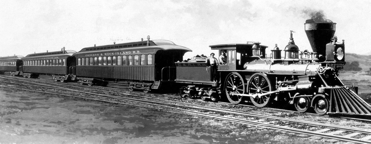 Der Zug der Chicago, Rock Island und Pacific Railroad (CRI&P RR) ab 1852 von Unknown photographer
