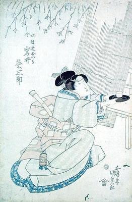 Iwai Kumesaturo als Date Otsura, ein Teestubenmädchen von Utagawa Kunisada