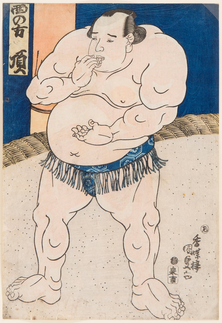 Porträt des Sumo-Ringers Itadaki von Utagawa Kunisada