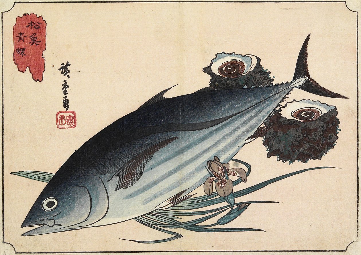 Bonito- und Topschalen, frühes 19. Jahrhundert von Utagawa Hiroshige
