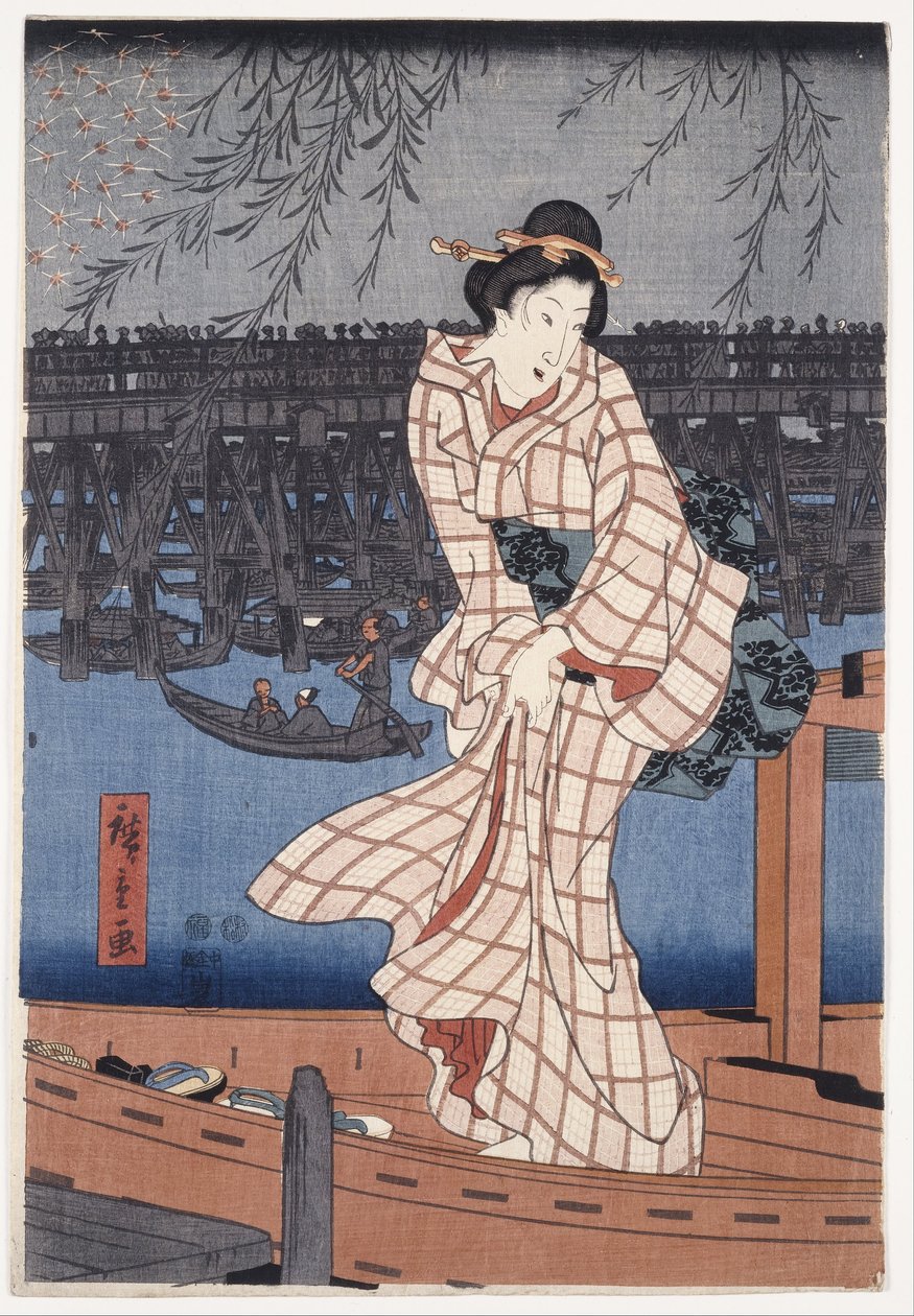 Abend am Sumida-Fluss von Utagawa Hiroshige