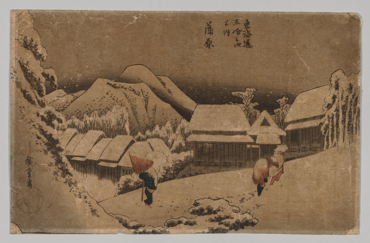 Kambara: Abendschnee von Utagawa Hiroshige