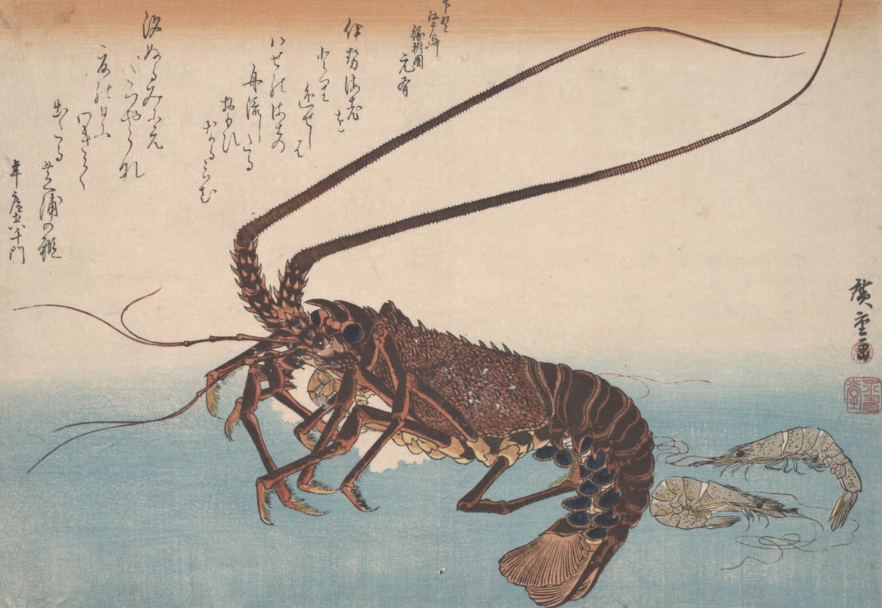Hummer und Garnele, ca. 1832 von Utagawa Hiroshige