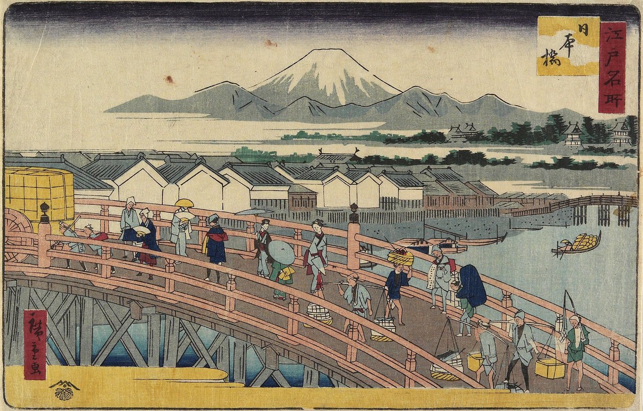 Nihonbashi-Brücke, 1830-1858 von Utagawa Hiroshige