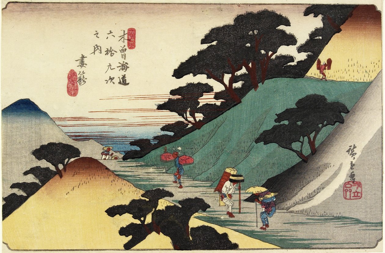 Nr. 43 Tsumago, 1830-1844 von Utagawa Hiroshige