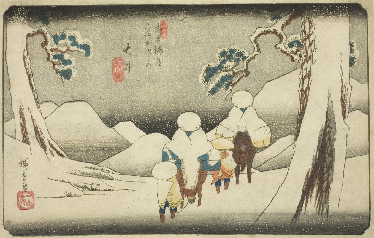 Nr. 47: Oi, aus der Serie "Neunundsechzig Stationen des Kisokaido" von Utagawa Hiroshige