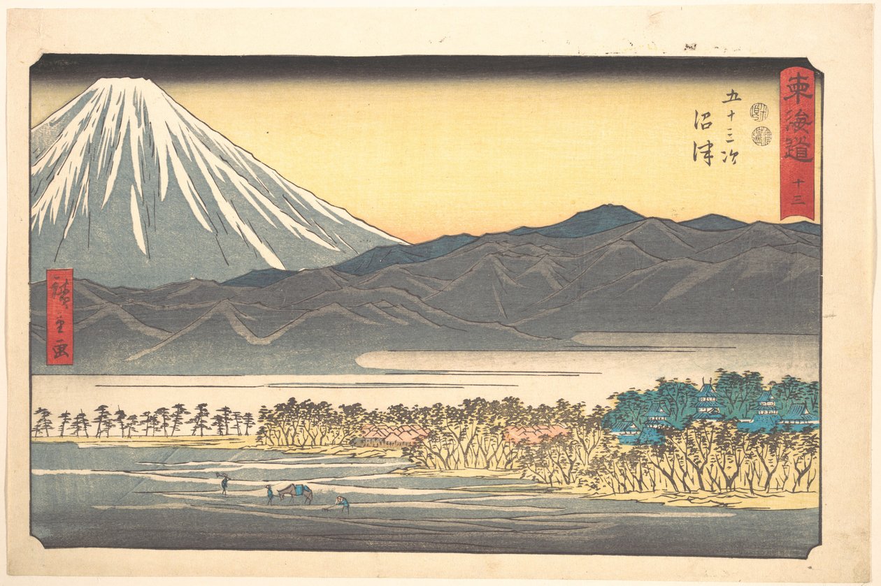 Numazu, Nummer 13, aus der Serie Dreiundfünfzig Stationen des Tōkaidō von Utagawa Hiroshige