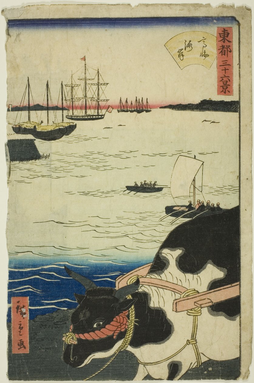 Der Strand von Takanawa, aus der Serie "Sechsunddreißig Ansichten der östlichen Hauptstadt" von Utagawa Hiroshige II