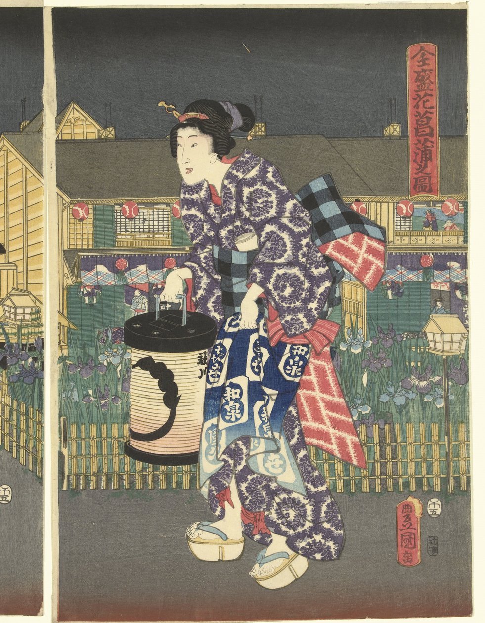 Schwertlilien in voller Blüte von Utagawa Kunisada (I)