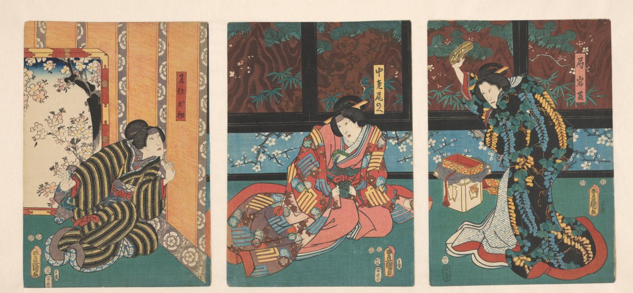 Szene aus dem Stück Der Spiegelberg von Utagawa Kunisada (I)
