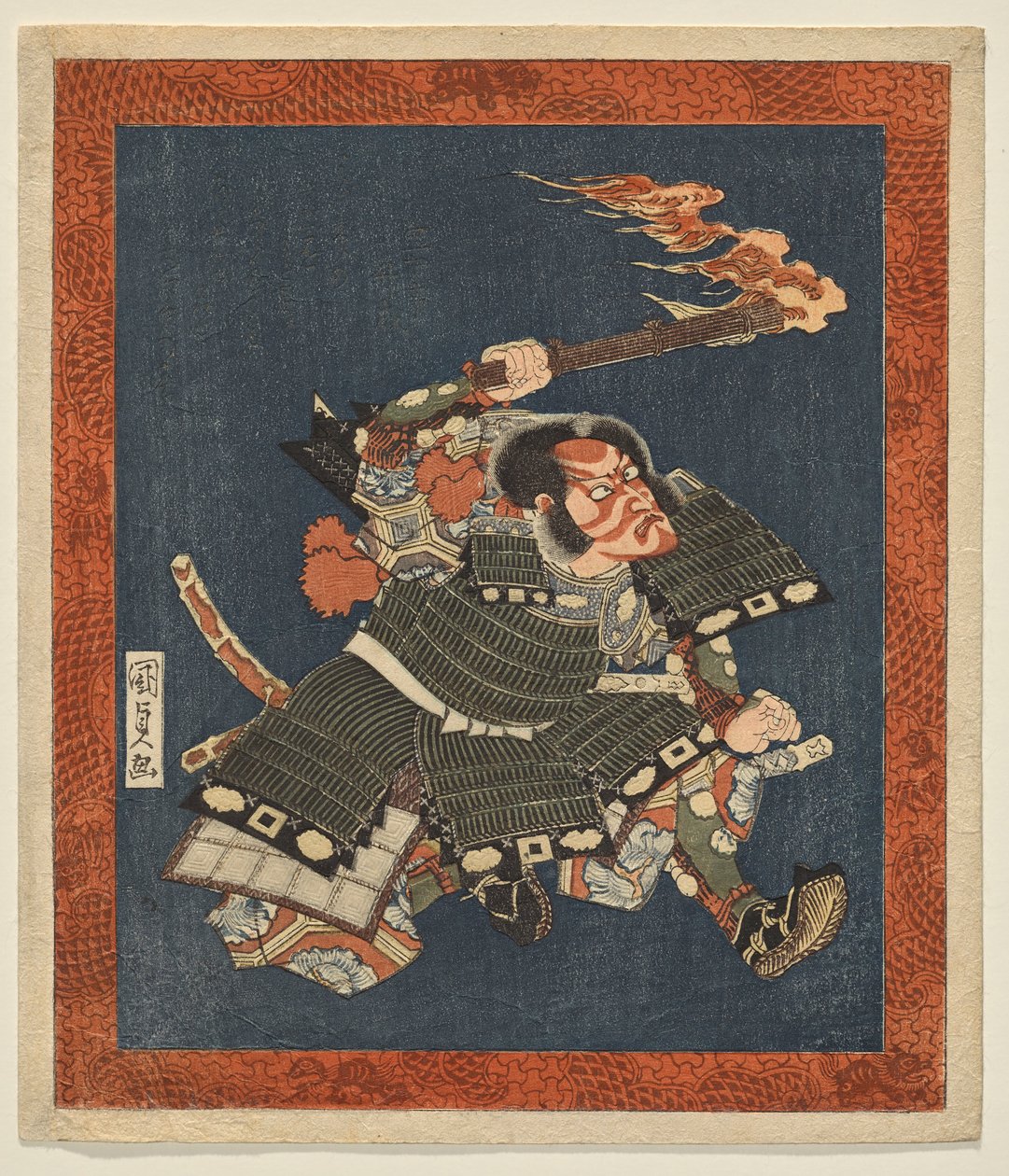Ichikawa Danjūrō VII als Krieger Minamoto no Yorimasa von Utagawa Kunisada