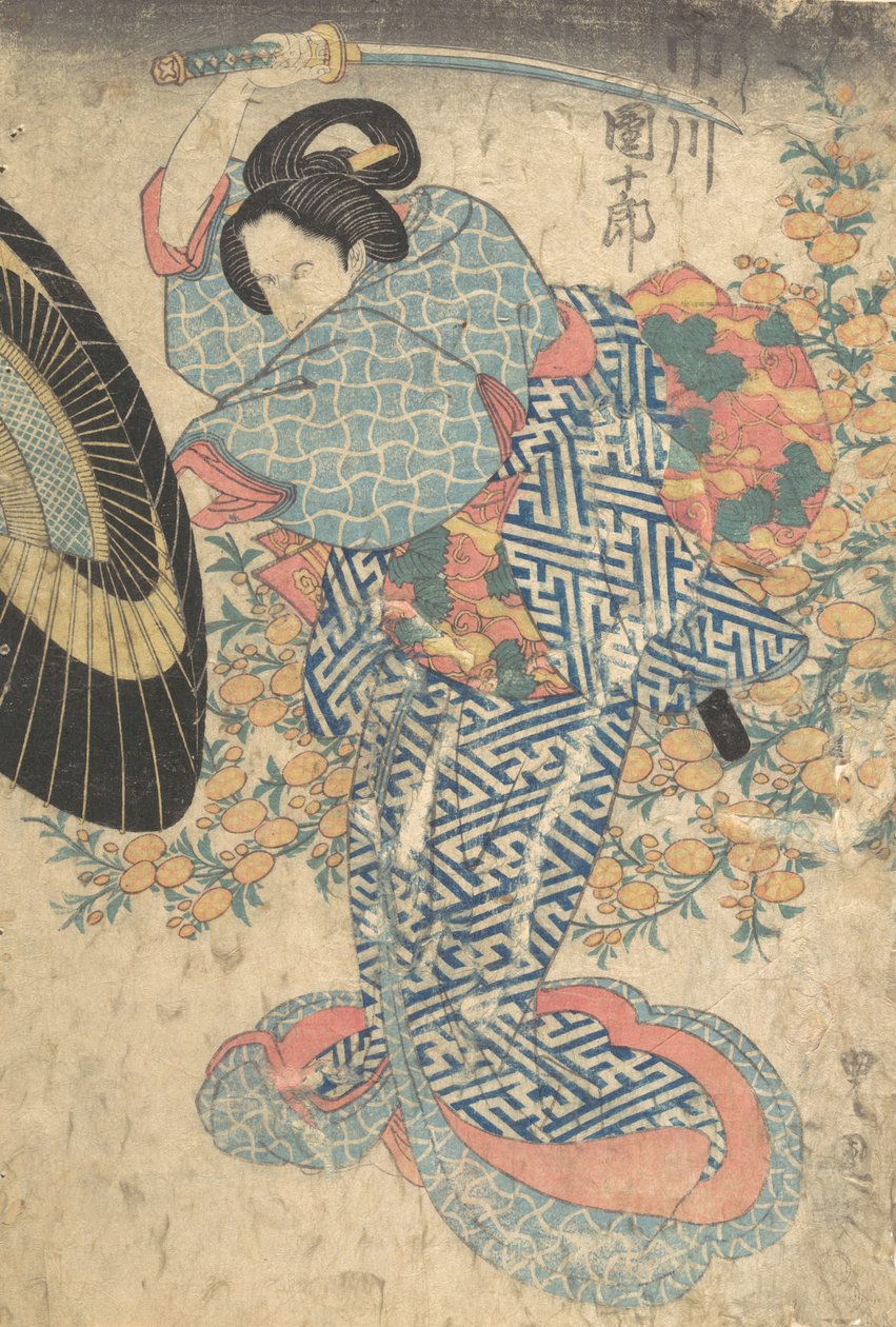 Druck, 19. Jahrhundert von Utagawa Kunisada