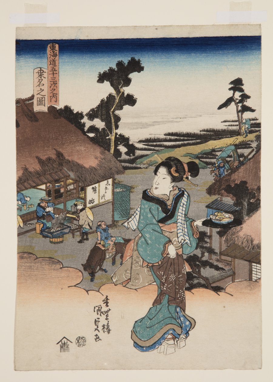 Blick auf Kuwana von Utagawa Kunisada