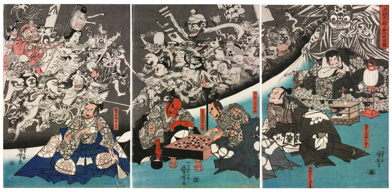 Die Erdspinne erzeugt Monster im Herrenhaus von Lord Minamoto Yorimitsu, 1843 von Utagawa Kuniyoshi