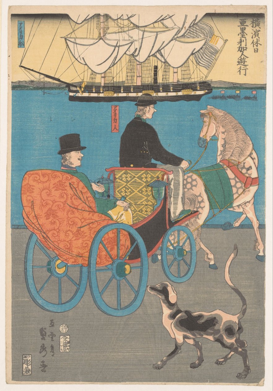 Amerikaner auf einem Ausflug von Utagawa Sadahide