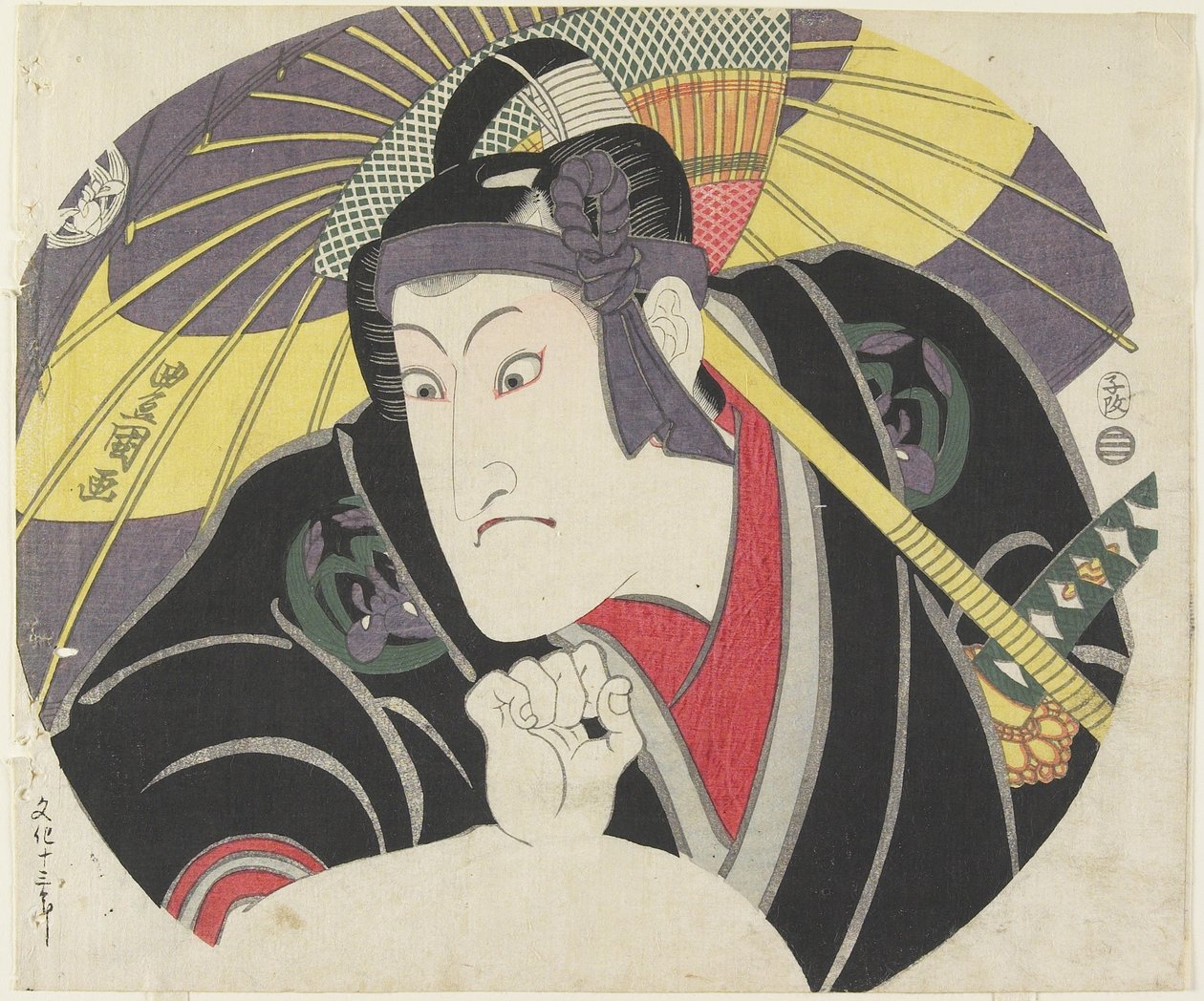 Iwai Hanshiro V als Sukeroku, 1816 von Utagawa Toyokuni