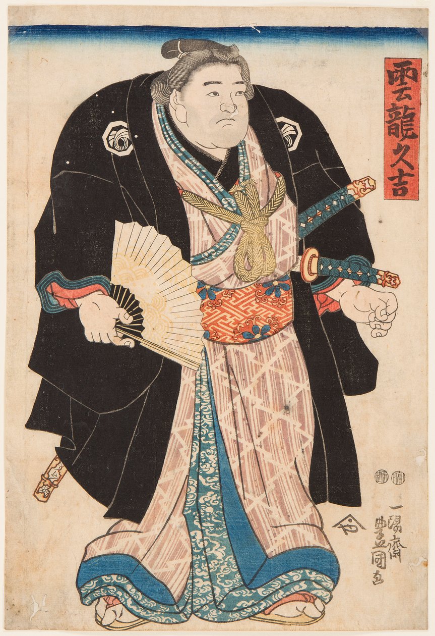 Porträt des Sumo-Ringers Unryu Kyukichi (Unryu Hisakichi) von Utagawa Toyokuni