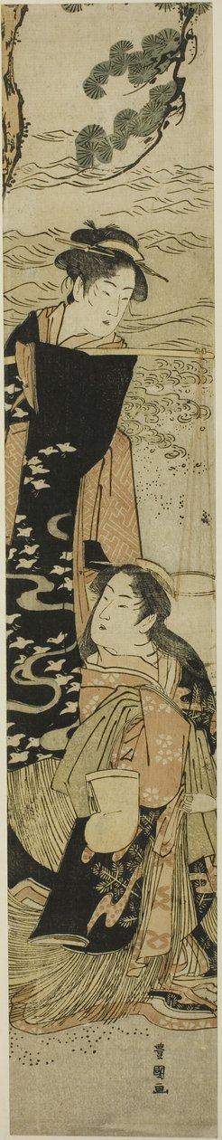 Die Schwestern Matsukaze und Murasame an den Ufern von Suma von Utagawa Toyokuni I