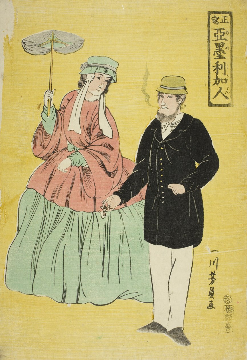 Amerikaner aus dem Leben gezeichnet von Utagawa Yoshikazu
