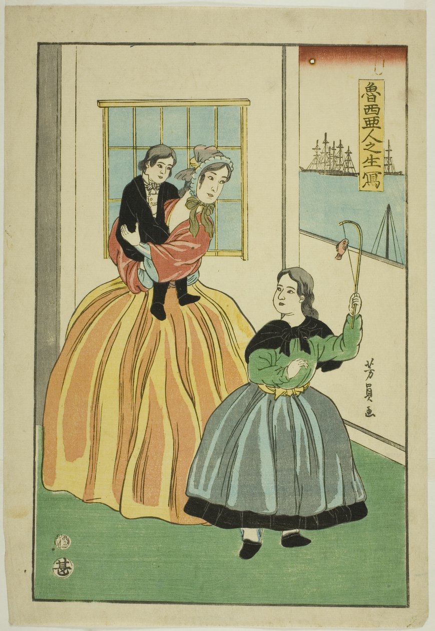 Russen aus dem Leben gezeichnet von Utagawa Yoshikazu
