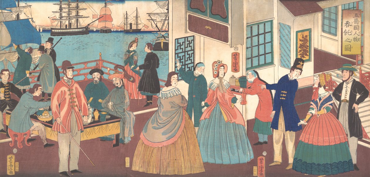 Menschen der fünf Nationen von Utagawa Yoshitora