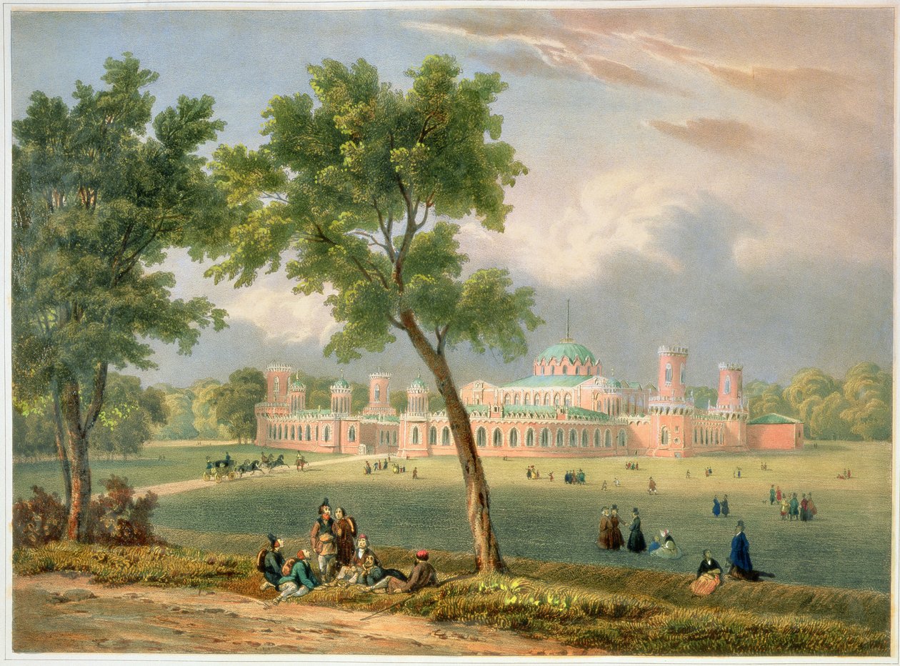 Der Peter-der-Große-Palast in Moskau, gedruckt von Edouard Jean-Marie Hostein, veröffentlicht von Lemercier, Paris, 1840er Jahre von V. Adam