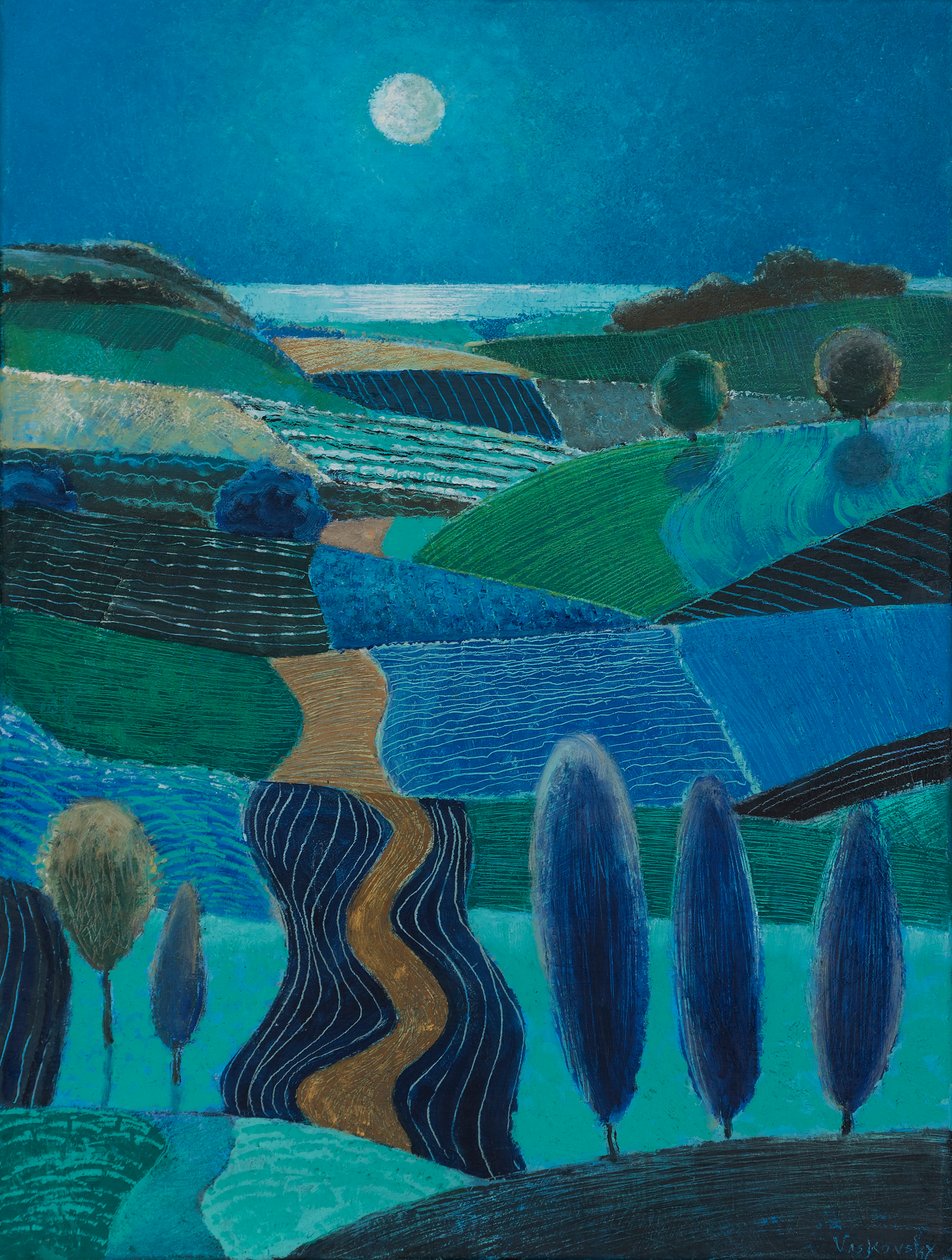 Vollmond über Dünen von Vadym Vaskovsky