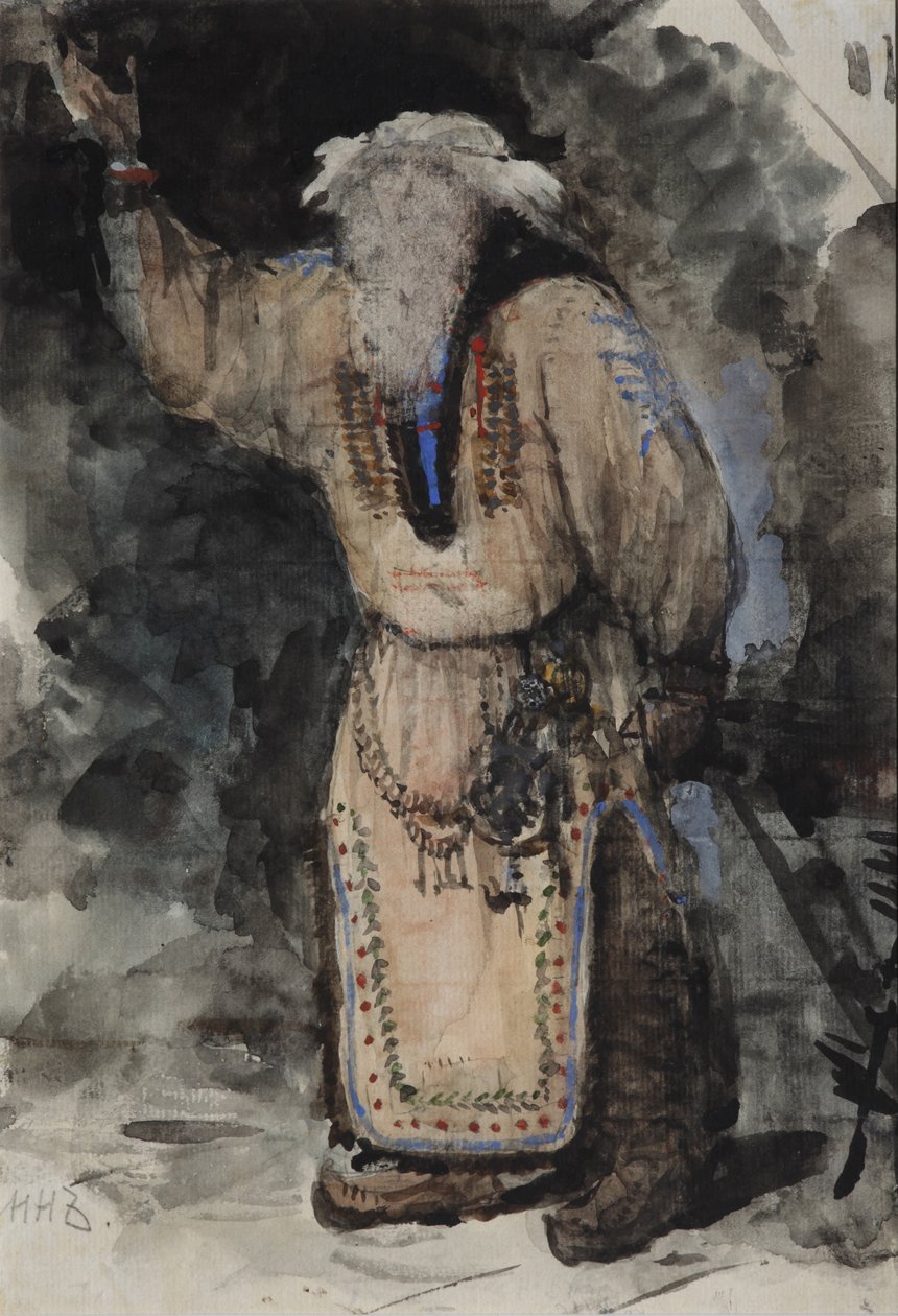Kostümentwurf für die Oper Ruslan und Lyudmila von M. Glinka von Valentin Aleksandrovich Serov