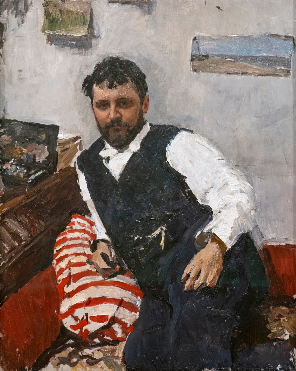 Porträt des Malers Konstantin Korovin von Valentin Aleksandrovich Serov