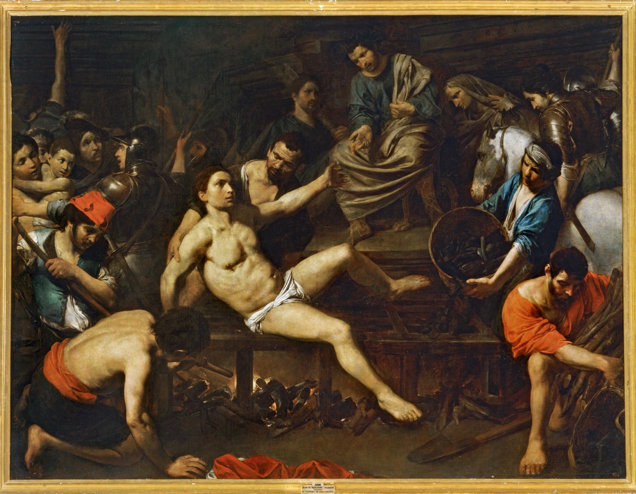 Martyrium des Heiligen Laurentius von Valentin de Boulogne