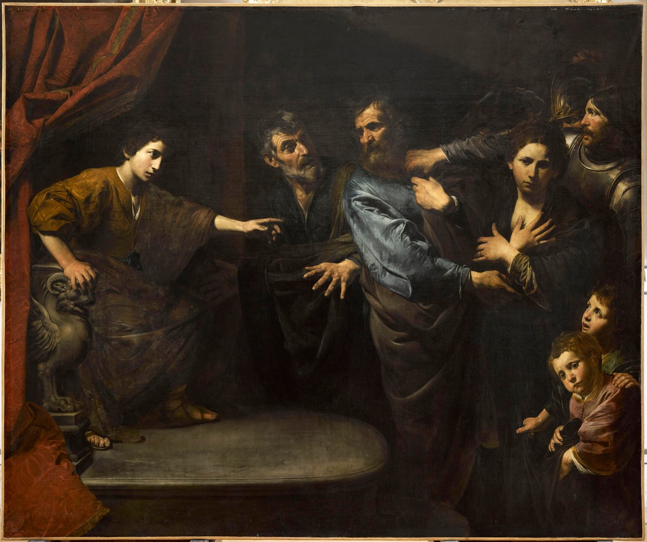Die Unschuld von Susanna erkannt oder das Urteil Daniels - Die Unschuld von Susanna oder das Urteil Daniels, von Valentin de Boulogne (1591-1632). Öl auf Leinwand von Valentin de Boulogne