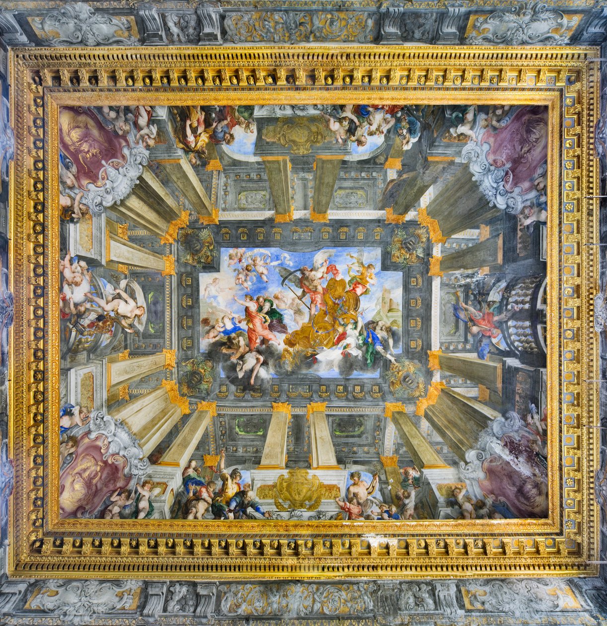 Der Wagen der Zeit und die vier Lebensalter des Menschen von Valerio Castello