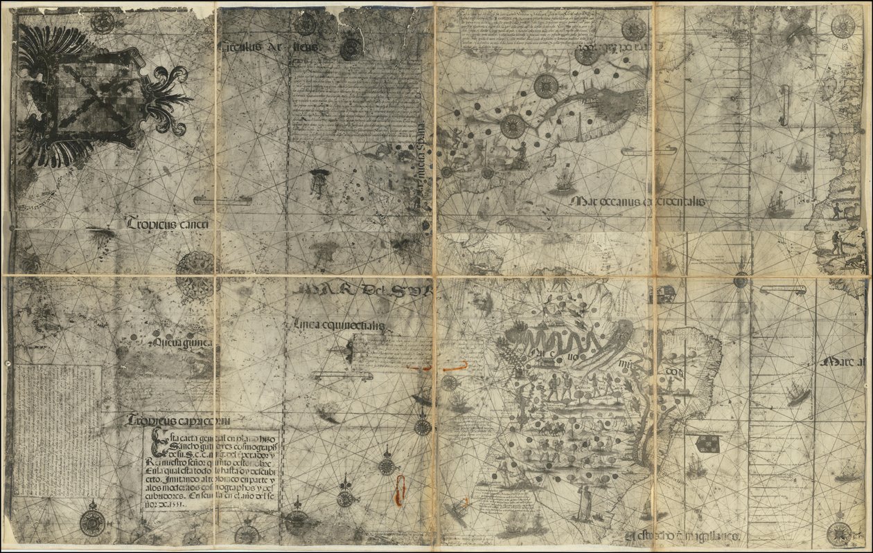 1551 Karte der westlichen Hemisphäre von Sancho Gutiérrez von Various